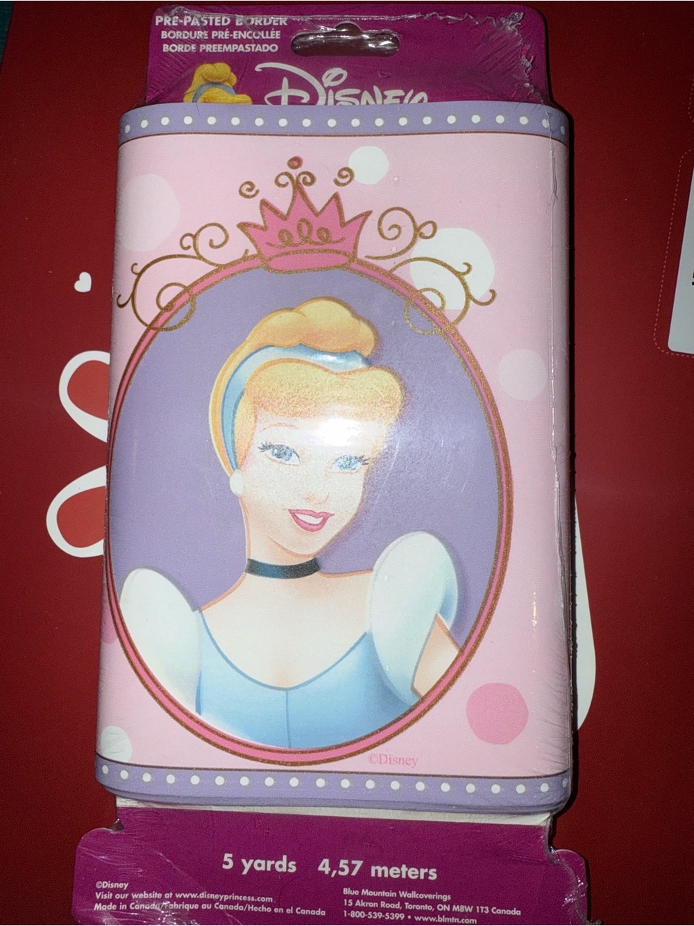 Vintage Disney Princess Wallpaper Pre-Pasted Border 5 Yards. NIP Made in Canada